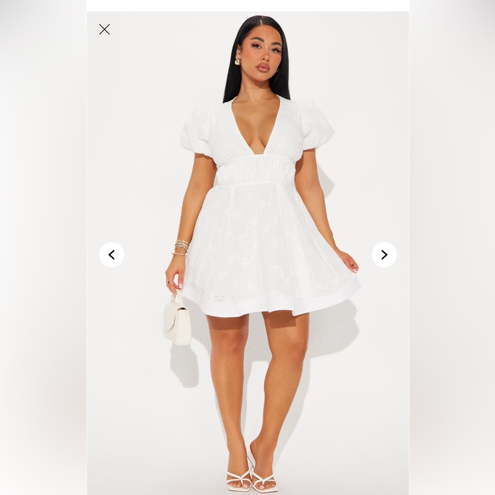 White Eyelet Skater Dress